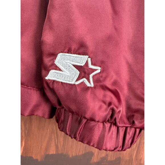 Texas A&M Aggies Starter G-III Satin Bomber Jacket Stitch Maroon Men’s XL NCAA - Picture 3 of 9